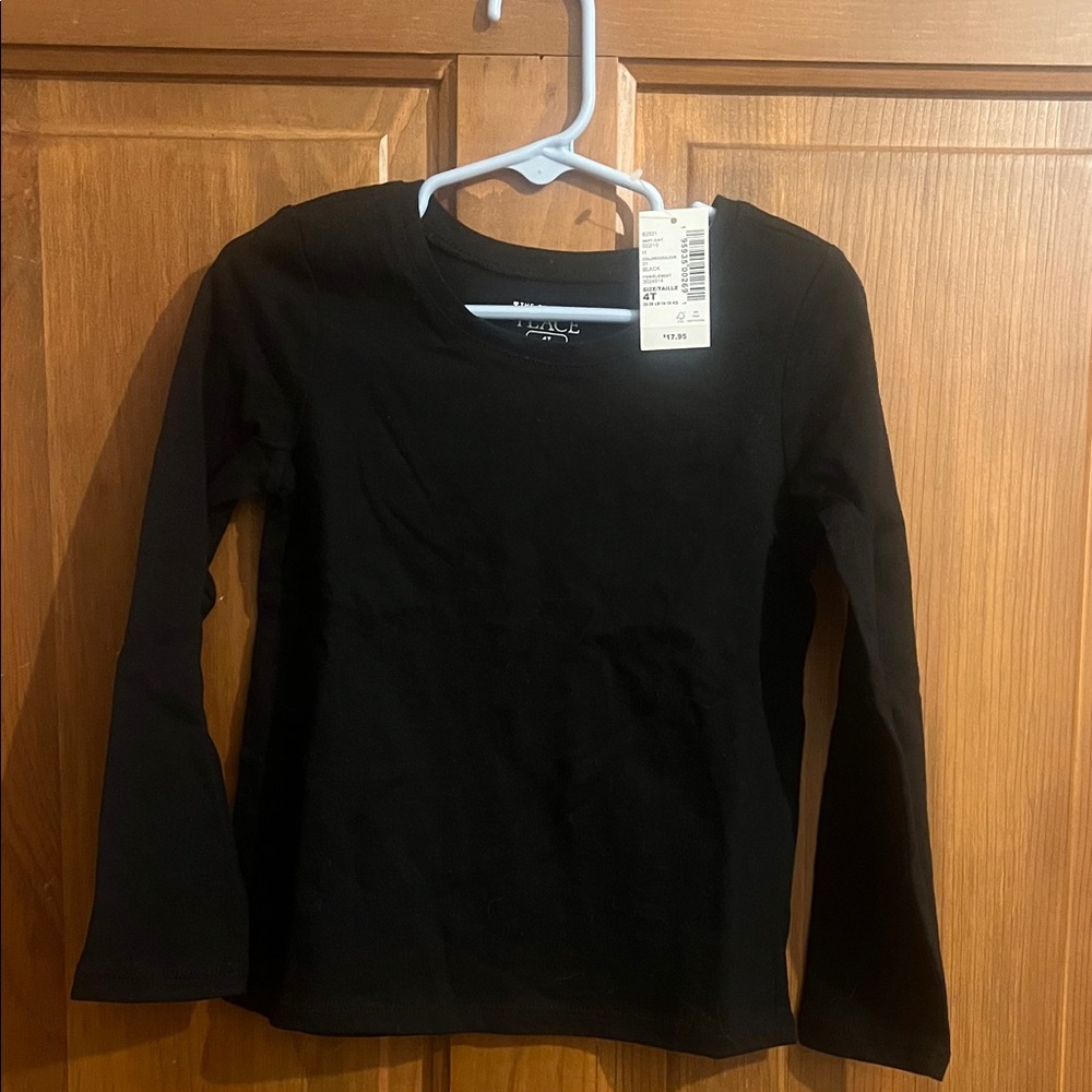 The Children's Place Classic Black Tees, Set of 2, 4T & 5T available - Picture 2 of 4